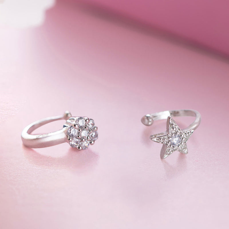 Set of 2 - Timeless Silver Nose Pins