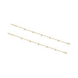 18k Gold Plated Freshwater Pearls Silver Anklet