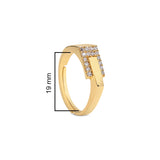 18K Gold Plated Silver Zircon Men's Ring