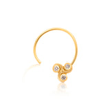 Set of 3 - Dainty 18K Gold Plated Silver Nose Pins