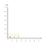 Set of 3 - Dainty 18K Gold Plated Silver Nose Pins