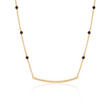 18k Gold Plated Zircon Studded Silver Mangalsutra