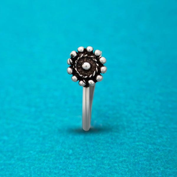 Oxidised Silver Clip On Nose Ring