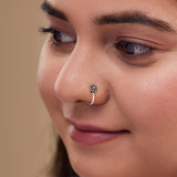Set of 2 - Silver Nature-inspired Nose Pins