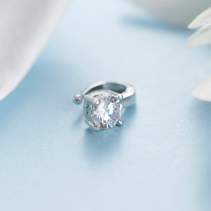 Set of 2 - Silver Zircon Nose Pins