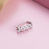 Set of 2 - Silver Zircon Nose Pins