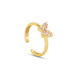 18k Gold Plated Silver Butterfly Ring