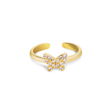 18k Gold Plated Silver Butterfly Ring