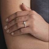 Silver Zircon Classic Couple Rings