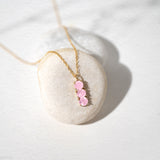 October Birthstone Necklace - Natural Pink Chalcedony