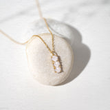 April Birthstone Necklace - Natural Crystal Quartz