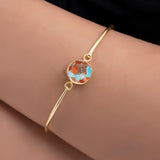 Red Copper Turquoise Bracelet