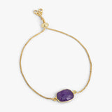 Amethyst Crystal Chain Bracelet