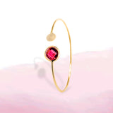 Ruby Red Quartz Cuff