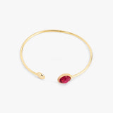 Ruby Red Quartz Cuff