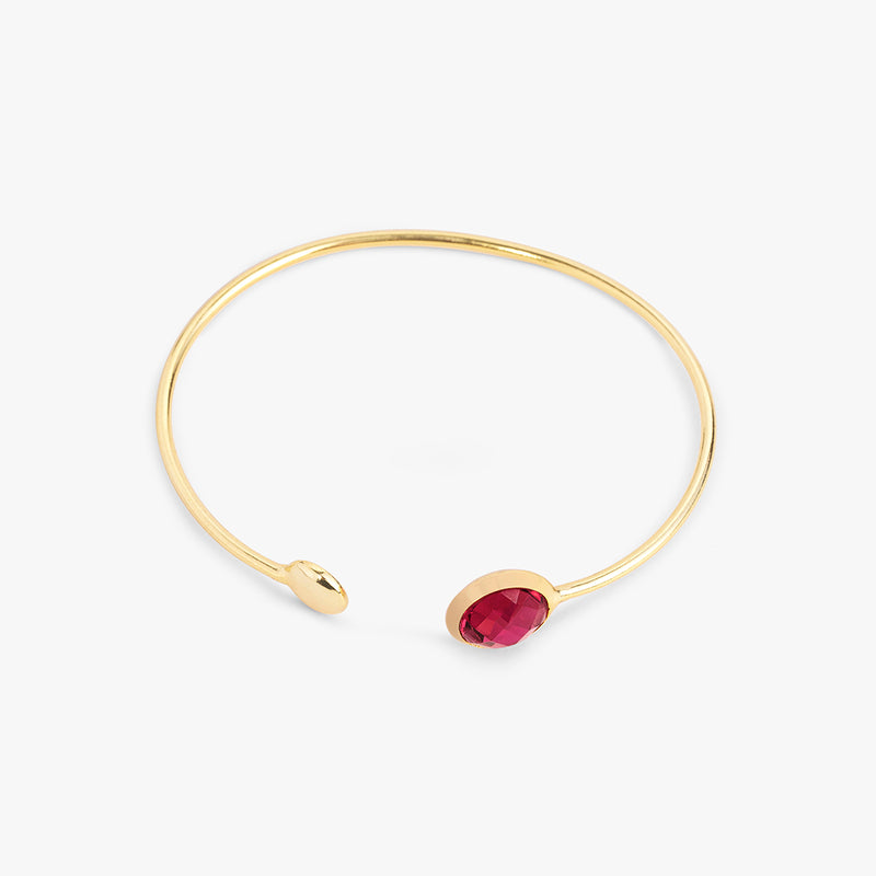 Ruby Red Quartz Cuff
