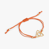 Gold Plated Motif Yarn Rakhi - Orange