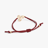 Gold Plated Motif Yarn Rakhi - Maroon