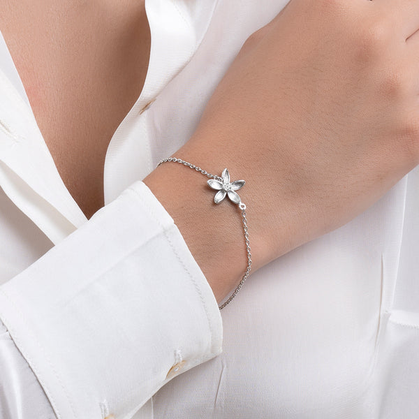 Buy Silver Blossom Chain Bracelet Online | March