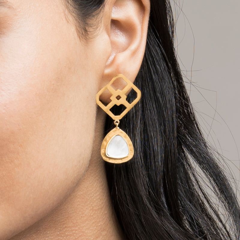 Mother of Pearl Dangle Earrings