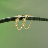 Circular Pearl Hoop Earrings