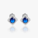 Blue Crystal Twisted Wire Studs