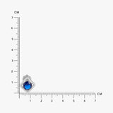 Blue Crystal Twisted Wire Studs