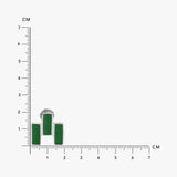 Green Enamel Geometric Studs