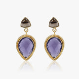 Smokey Trillion & Amethyst Quartz Danglers