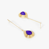 Amethyst Druzy Crystal Long Earrings