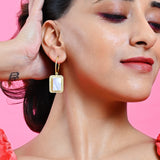 Mother Of Pearl Textured C-Hoops