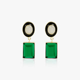 Moonstone Hydro Glass Enamel Earrings