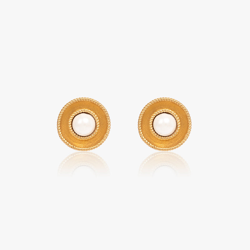 Shell Pearl Bowl Studs