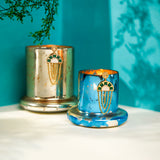 Green And Ivory Enamel Glossy Chain Earrings