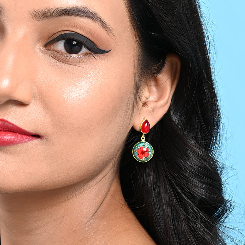 Pink And White Dry Flower Danglers
