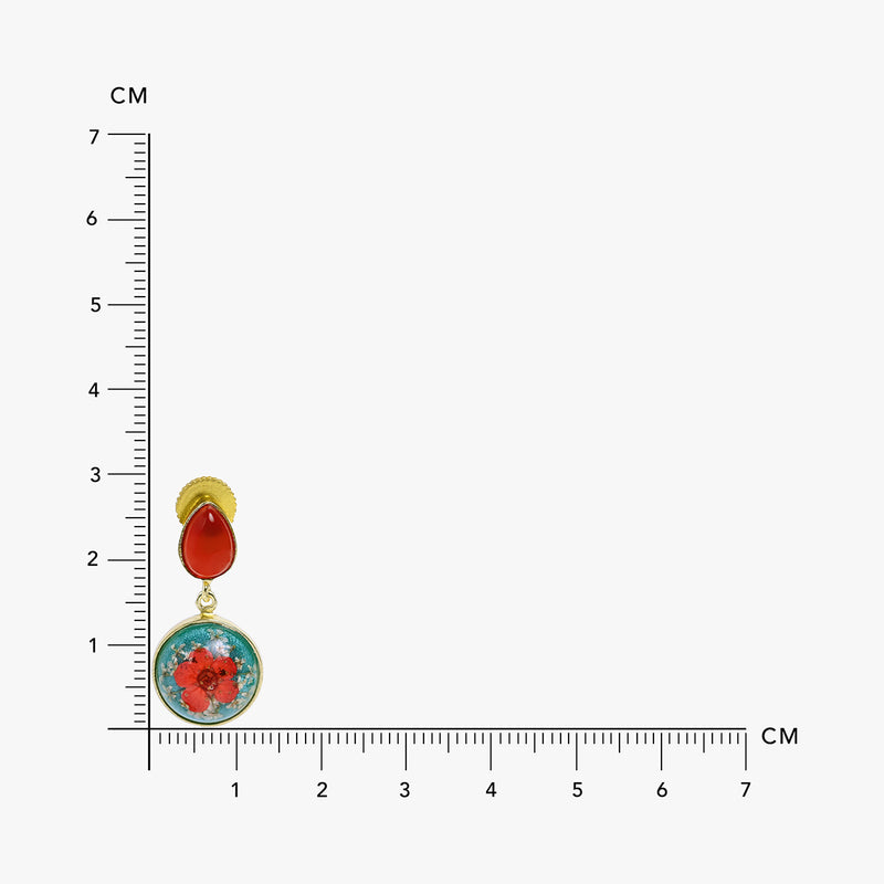 Pink And White Dry Flower Danglers