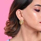 Pearls And Textured Sheet Earrings