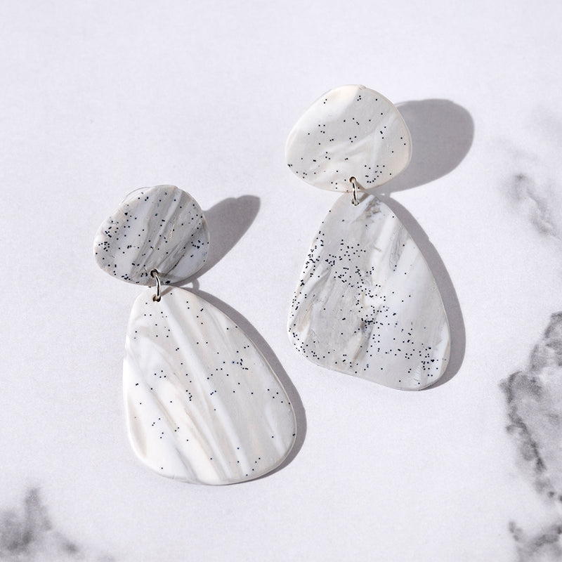 Marbled Polymer Clay Earring
