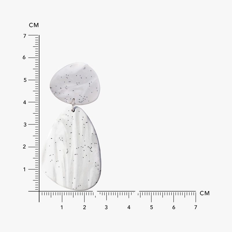 Marbled Polymer Clay Earring