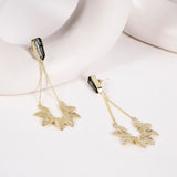 Statement Leaf Chain Danglers