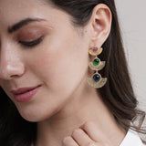 Multicoloured 3-Tier Textured Danglers