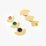 Multicoloured 3-Tier Textured Danglers