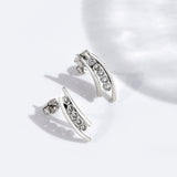 Buy Silver Studded Zircon Earrings Online | March