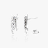 Buy Silver Studded Zircon Earrings Online | March