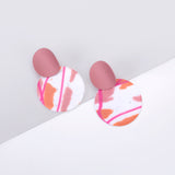 Abstract Print Polymer Clay Earrings