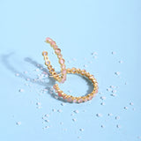 Rose Quartz Statement Hoops