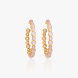 Rose Quartz Statement Hoops