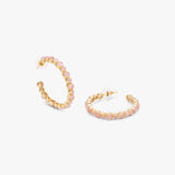 Rose Quartz Statement Hoops