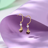 Amethyst And Pearl C-Hoops