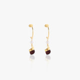 Amethyst And Pearl C-Hoops